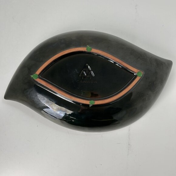 Large Fish Platter - Blue Mountain Pottery -BMP Canada MCM Blue Green Black 13” - Picture 5 of 6